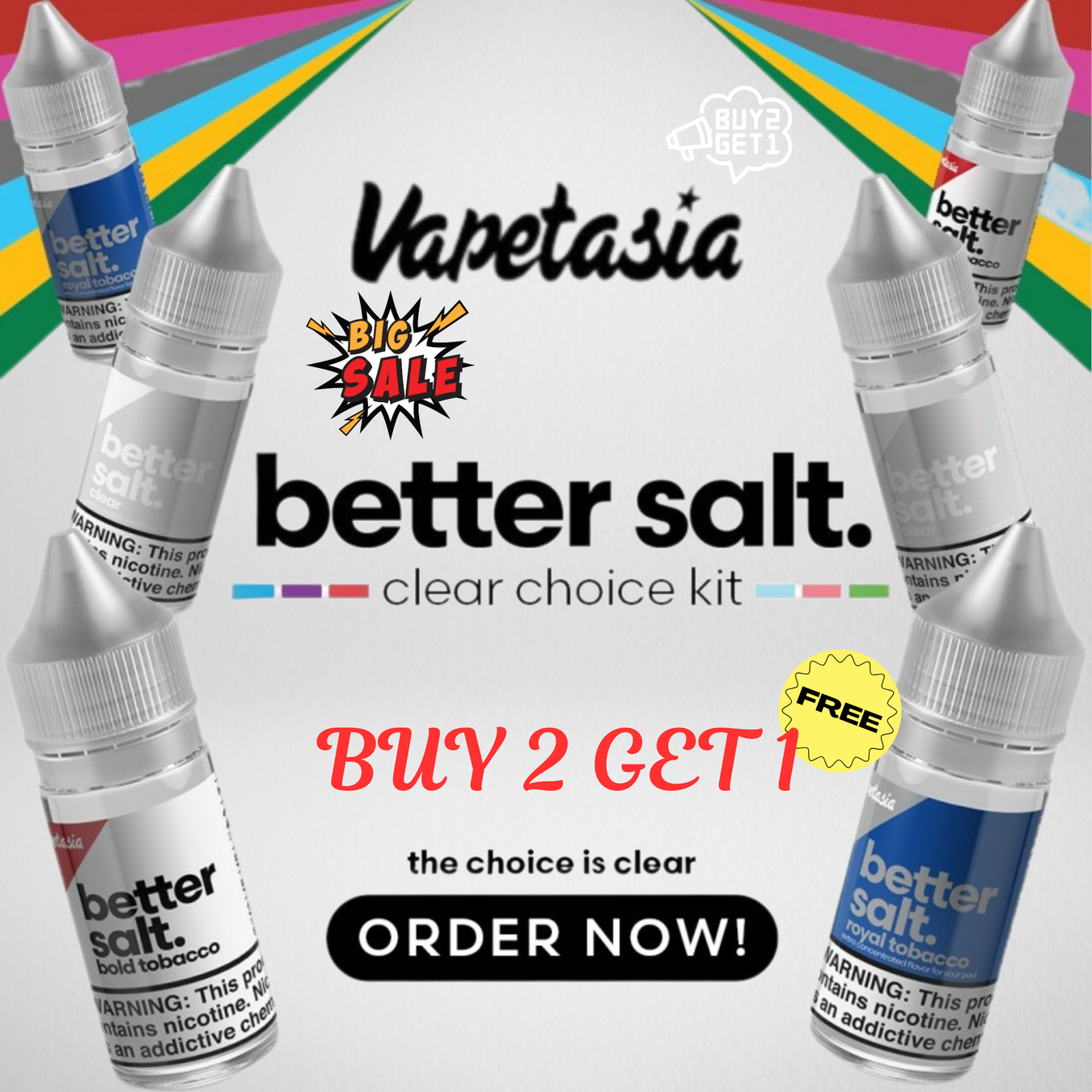Clear Choice Better Salt Vapetasia 30mL buy 2 get 1