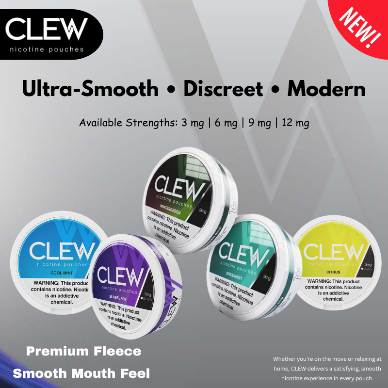 CLEW Nicotine Pouches - Ultra-Smooth • Discreet • Modern