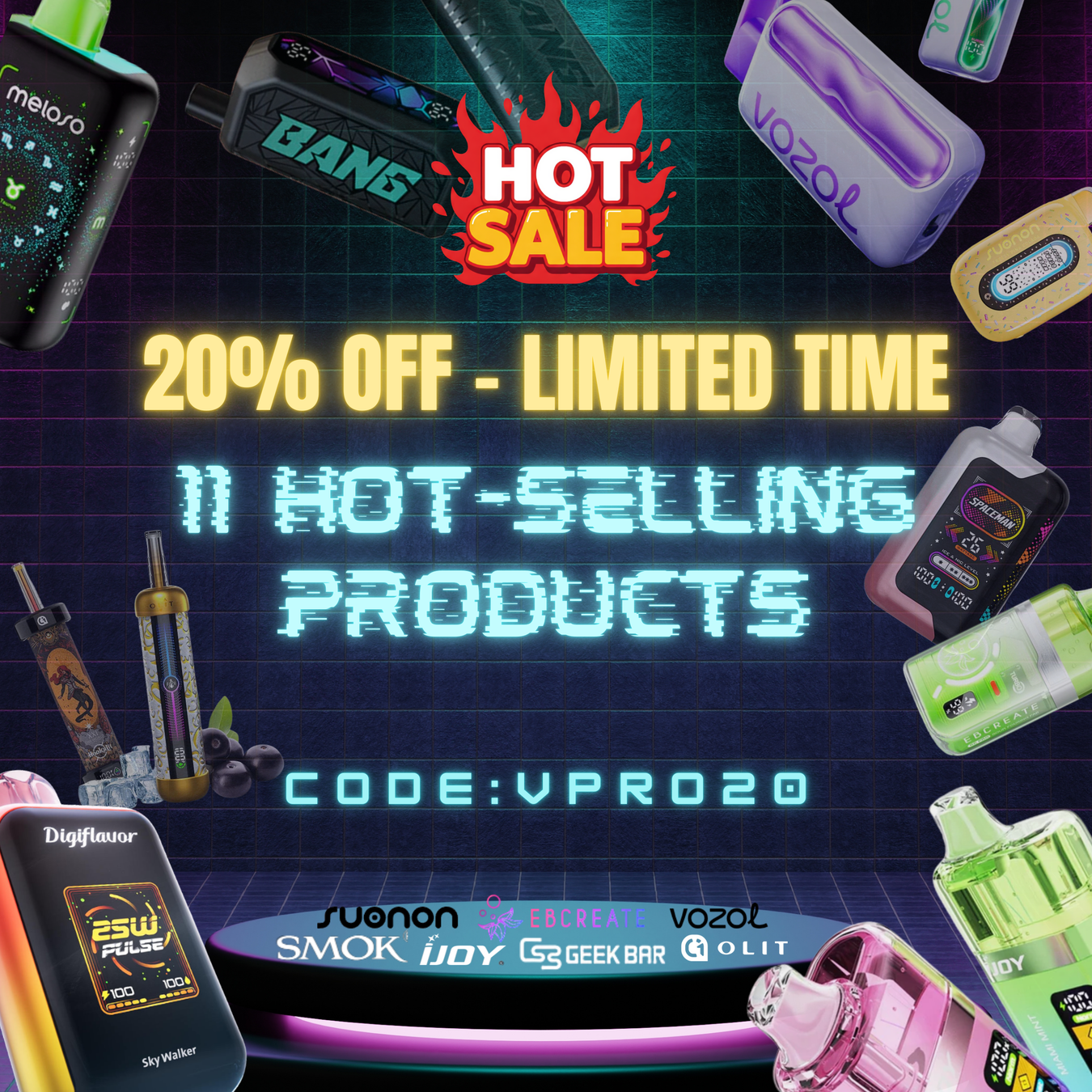 20% OFF Mega Puff Disposable Sale