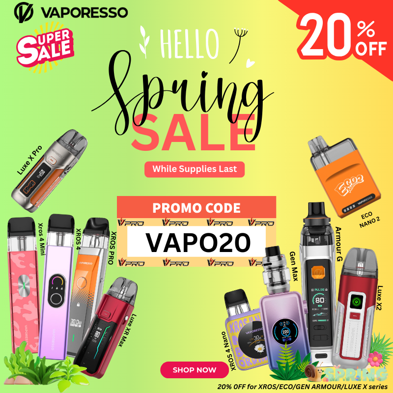 20% Off Vaporesso Kits & Mods – Limited Time!