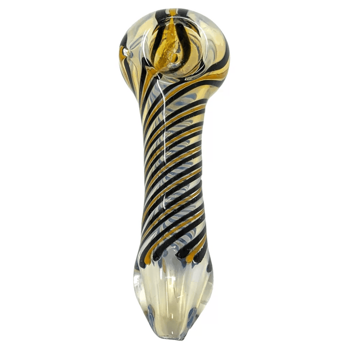 4" Silver Fumed Swirl Hand Pipe