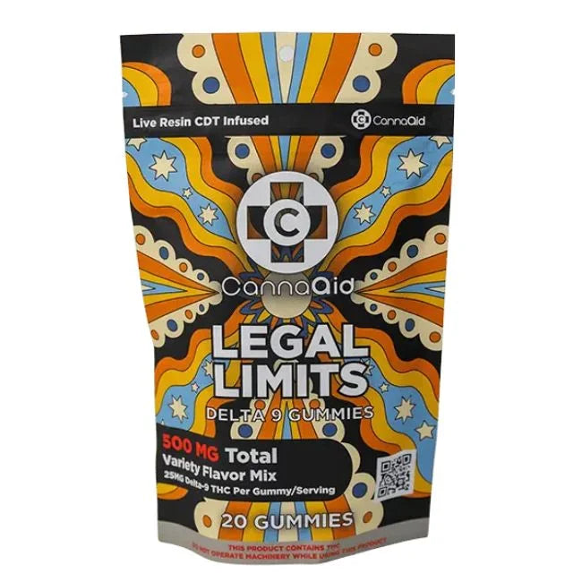 CannaAid Legal Limits Delta 9 Tropical Gummies