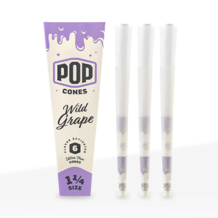 Pop Cones Ultra Thin 1 1/4 Size Cones - Pack of 6