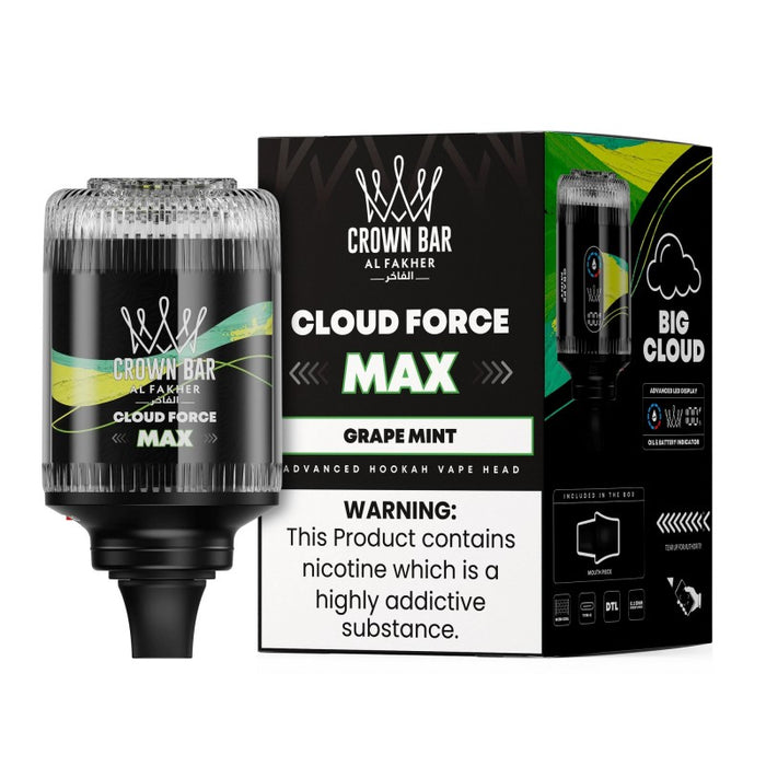 Al Fakher Crown Bar Cloud Force Max 50K Disposable E-Hookah Head 0.5%