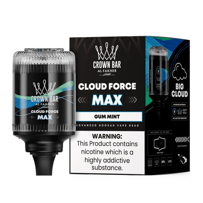 Al Fakher Crown Bar Cloud Force Max 50K Disposable E-Hookah Head 0.5%
