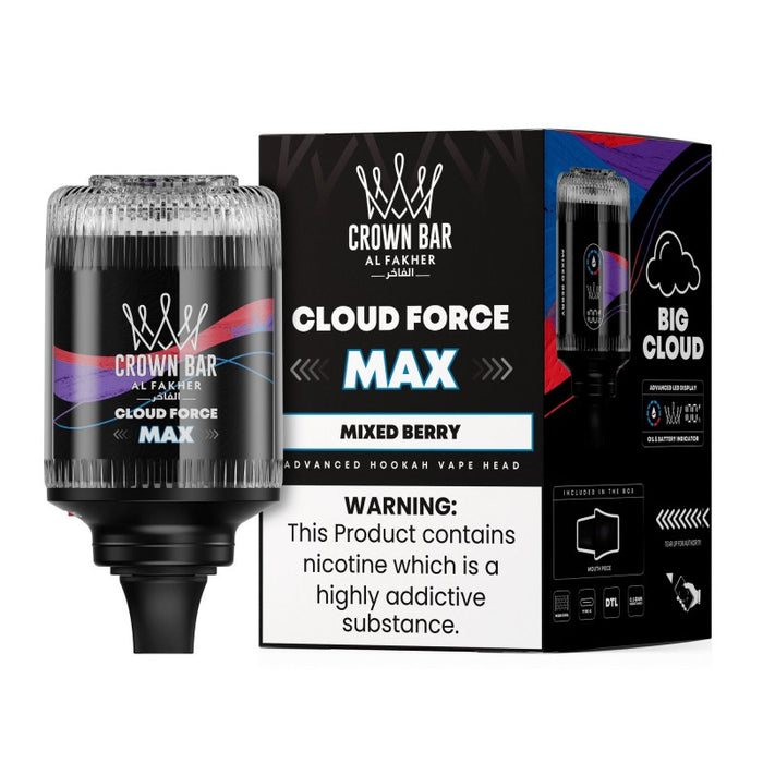 Al Fakher Crown Bar Cloud Force Max 50K Disposable E-Hookah Head 0.5%