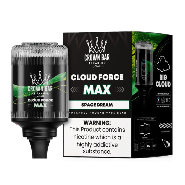 Al Fakher Crown Bar Cloud Force Max 50K Disposable E-Hookah Head 0.5%