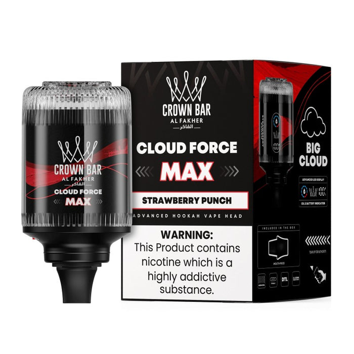 Al Fakher Crown Bar Cloud Force Max 50K Disposable E-Hookah Head 0.5%
