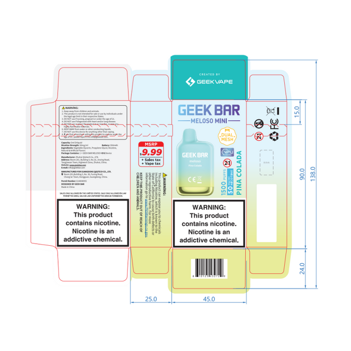 Geek Bar Meloso MINI 1500 Disposable
