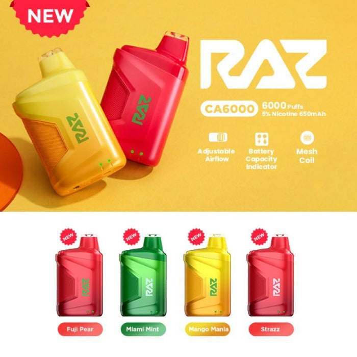 RAZ CA6000 Puffs Disposable 5%