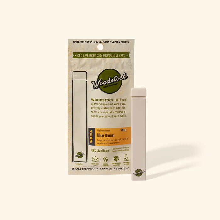 Woodstock Wildwood CBD Liquid Diamond Live Resin 2.0g Disposable