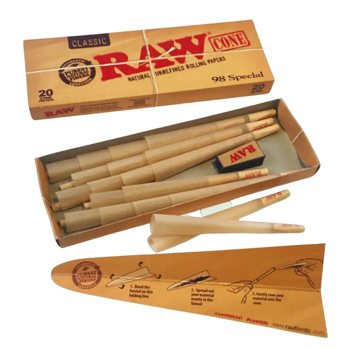 Raw King Size Pre-Rolled Cones