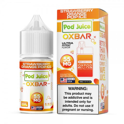 Strawberry Orange Pop Ice - Pod Juice x OXBAR Salt 30mL