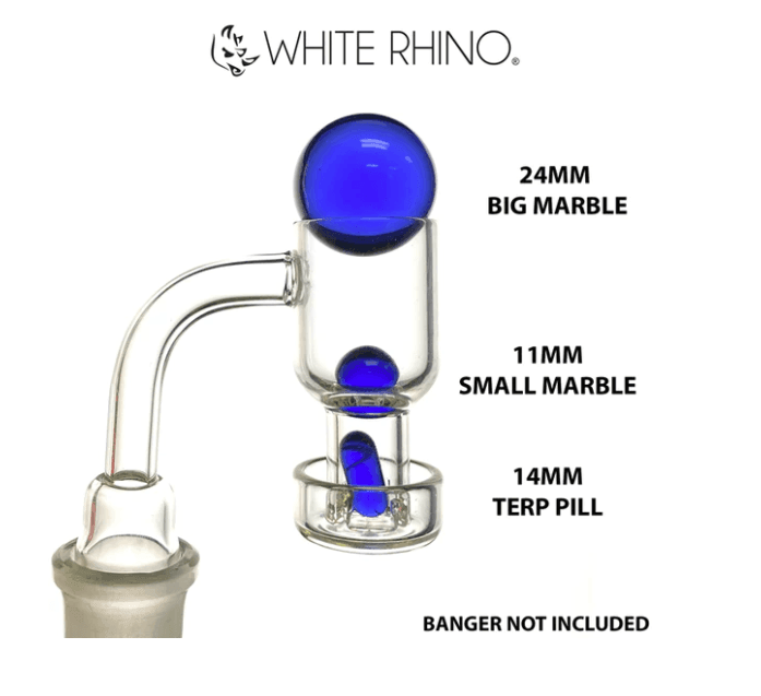 White Rhino Terp Slurper 3 Piece Marble Set