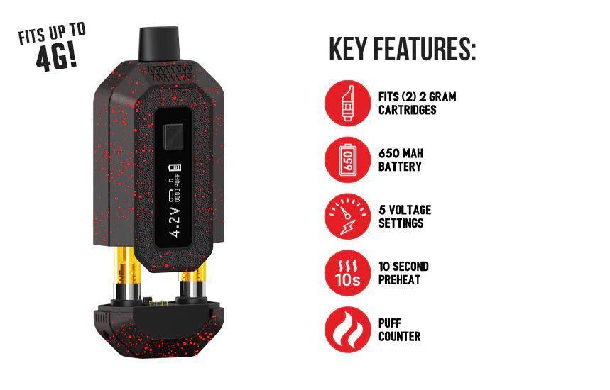 Wulf Mods RECON 4G 650mAh VV Dual Cartridge Vaporizer Battery